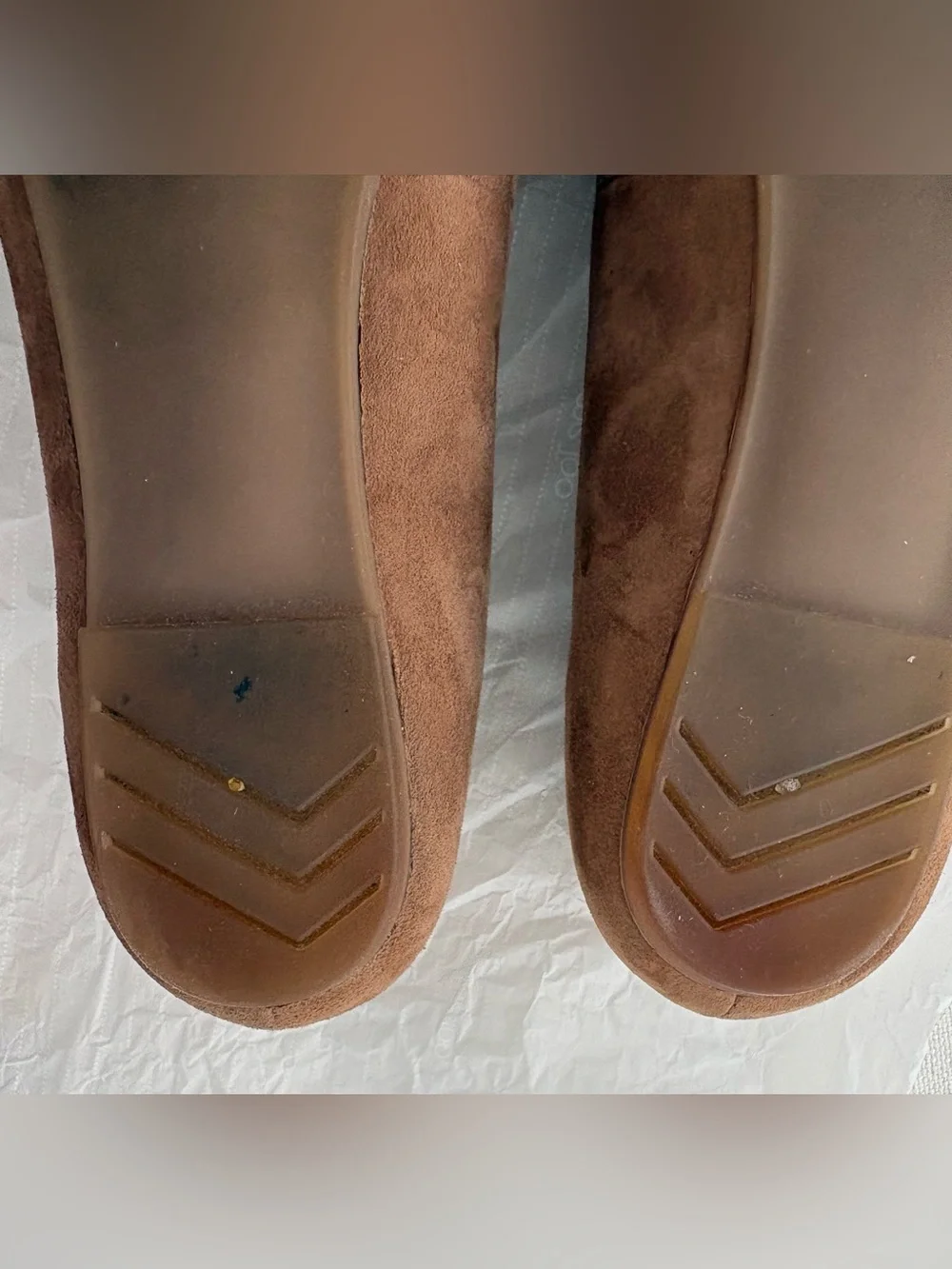 Me Too Chestnut Color Suede Flats. Size 8.